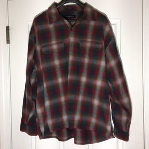XL Alexander Julian Red/Gray Plaid Button-down